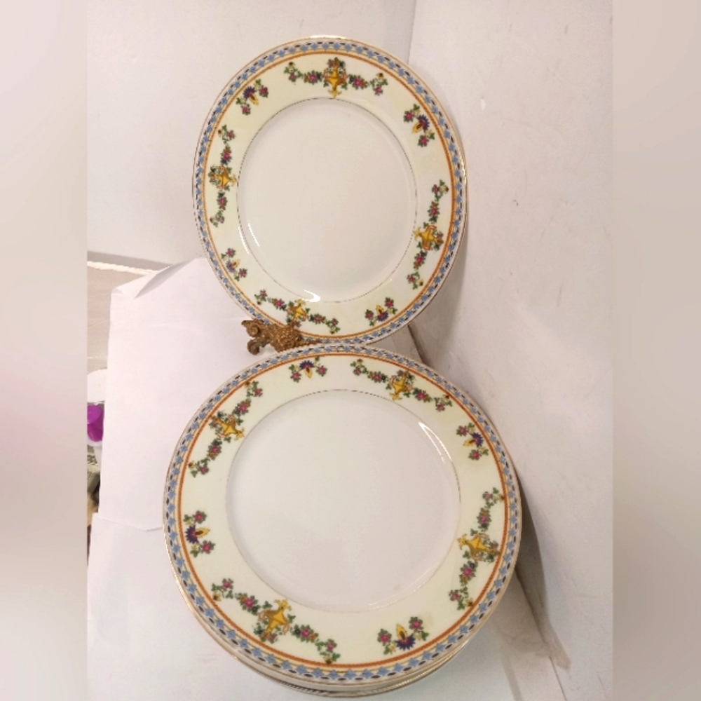 Rare Vintage TK Thuny 5 Dinner Plates 10" Czechoslovakia Porcelain REPLACEMENTS